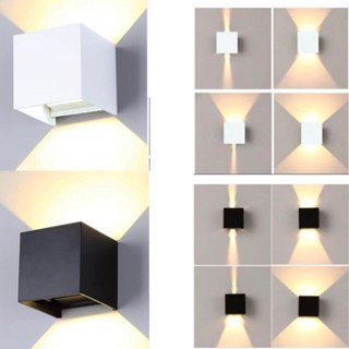 Đèn hắt tường 2 đầu treo gắn trang trí decor tường 220v trong nhà ngoài trời