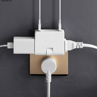 Circular rotating socket switch, multi socket wall mounted indoor USB power socket