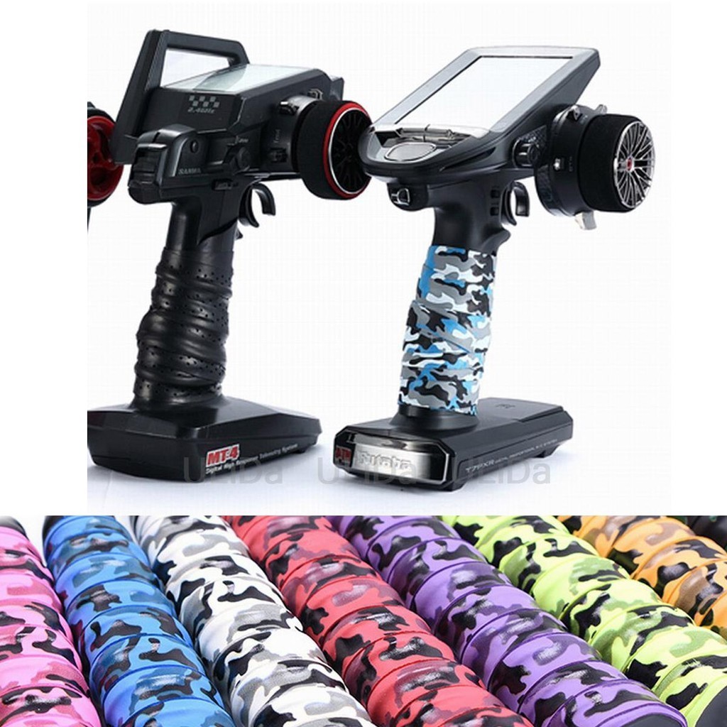 RC Xe Ô Tô Hút Mồ Hôi Chống Trơn Trượt Băng Cầm Camo Cho HSP HPI Axial Traxxas FUTABA 4PV 4PLS 4PX 7