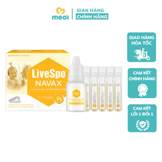 LiveSpo NAVAX KIDS - Nhỏ mũi cho trẻ nhỏ giảm nguy cơ viêm đường hô hấp - Hộp 5 ống x 5ml