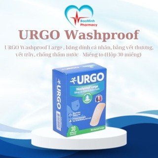 URGO Washproof Large , băng dính cá nhân, bằng vết thương, vết trầy, chống thấm nước - Miếng to