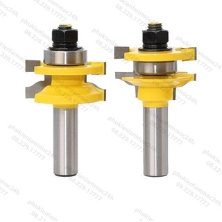 Bộ mũi soi tủ bếp Sen Ngã mũi phay ghép ván gỗ Vàng BMGTB-S 