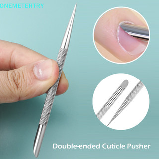 Onemetertry Double Ended Nail Pusher Cuticle Remover Làm móng chân Dụng cụ thép làm đẹp VN