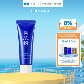 Sữa Rửa Mặt Tạo Bọt Kosé Sekkisei WHITE WASHING FOAM 124ml -  Hương Thơm Thảo Dược Dịu Nhẹ, Không Gây Khô Da