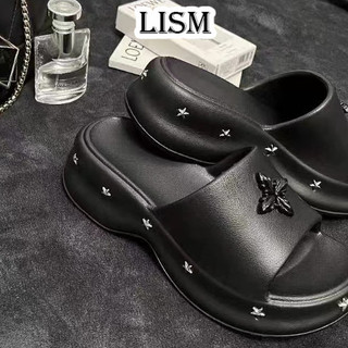LISM dép sandal nữ dép nữ đế cao Bền Sang trọng Phối màu tinh tế Dễ dàng phối đồ FDL2450NZH 21Z240520