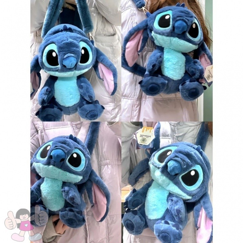 Sách Nhỏ Đỏ Cùng Phong Cách Khâu Ba Lô Ngôi Sao Kho Báu Ba Lô Sang Trọng Hoạt Hình Nhật Bản Stitch Túi Búp Bê Ba Lô QEQV