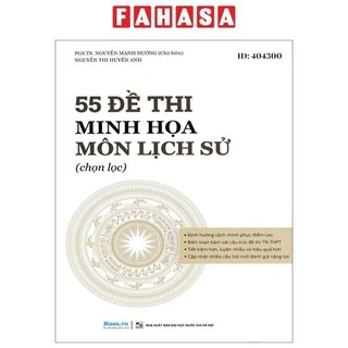 Sách 55 đề thi minh họa môn lịch sử