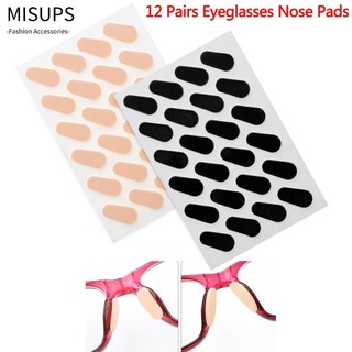 MISUPS Cặp Miếng Lót Mũi Kính Giá Đỡ Màu Da / Đen Không Gọn Chống Trơn Trượt
