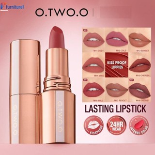 O.two.o Matte Lipstick Kissproof Son Bóng Liptint 24h Chống Thấm Nước Lâu Trôi 8 Màu Son Mỹ Phẩm Trang Điểm Lò