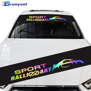 Còn hàng! Đề can trang trí phản quang đầy màu sắc Nhãn dán xe hơi Kiểu dáng Decal dán kính chắn gió phía trước