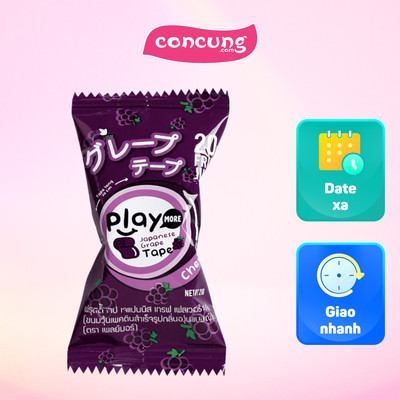 Kẹo dẻo cuộn Playmore vị nho nhật 21g