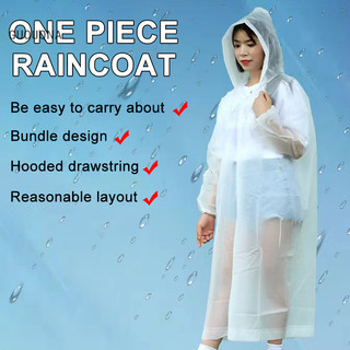 Guouqna Nam Nữ Ngoài Trời Chống Thấm Nước Áo Mưa PVC Dày Áo Mưa Có Mũ Trùm Đầu Poncho Áo Mưa Áo Khoác Gió BASL