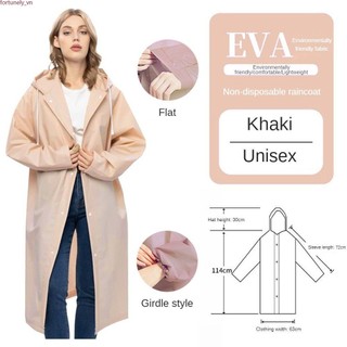 [Sẵn sàng] Nam Nữ Áo Mưa Dày Chống Thấm Nước Áo Có Mũ Poncho Du Lịch Ngoài Trời Áo Mưa Áo Mưa Có Thể Tái Sử Dụng