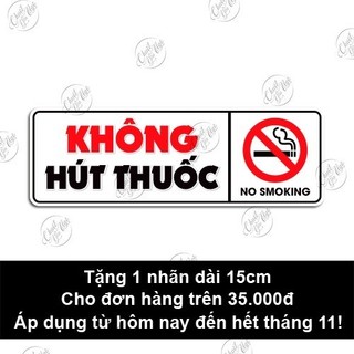 Tặng 1 miếng ko hút thuốc 15cm
