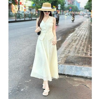 Sét váy đi biển chất đũi mềm mát siêu hot