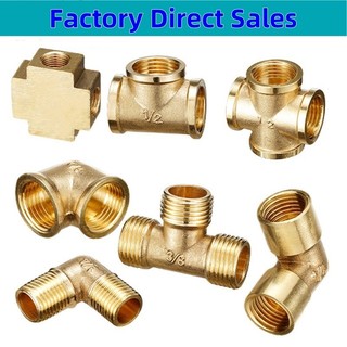 Hàng sẵn có 1 / 8 "1 / 4" 3 / 8 "1 / 2" 3 / 4 "Nam Nữ Ren Đồng thau Phụ kiện khuỷu tay bằng nhau Dầu nước Khớp nối khí Bộ chuyển đổi đầu nối ống khuỷu tay bằng đồng thau 90 độ