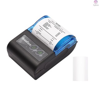 Máy in nhiệt Mini cầm tay Bisofice Máy in vé hóa đơn USB không dây 2 inch với giấy in 58mm Tương thích với iOS Android Windows để bán hàng tại nhà hàng Bán lẻ