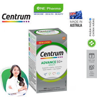 Viên uống vitamin tổng hợp centrum advance for adults cho người trên 50 tuổi, 100 viên