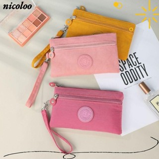  Ví nữ NICOLOO Ví đựng tiền xu Nylon di động Túi xách có dây kéo ly hợp Túi đựng điện thoại di động dành cho nữ 