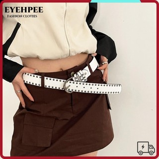 Dây đinh tán, Dây thắt lưng khóa có thể điều chỉnh bằng da Pu, Dây đeo thắt lưng hai hàng nam nữ