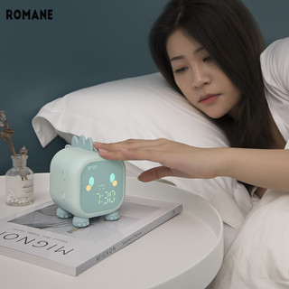 Romane Đồng hồ báo thức đồng hồ đầu giường khủng long nhỏ thông minh led đồng hồ báo thức hoạt hình