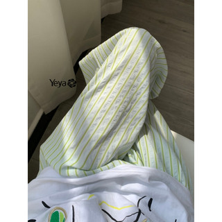 Quần ống rộng sọc nữ YEYA Quần ống rộng dopamine quần ống rộng đa năng và thon gọn