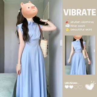 Váy Liền Nhẹ Nhàng Ngọt Ngào Kiểu Pháp Vibrate Váy Dài Tôn Dáng 