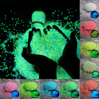 25g / 50g / 75g / 100g 3-5mm Dạ Quang Sofa Ánh Sáng Làm Vườn Bể Cá Cảnh Quan Đá Màu Chúc Chai Dạ Quang Hạt Cát