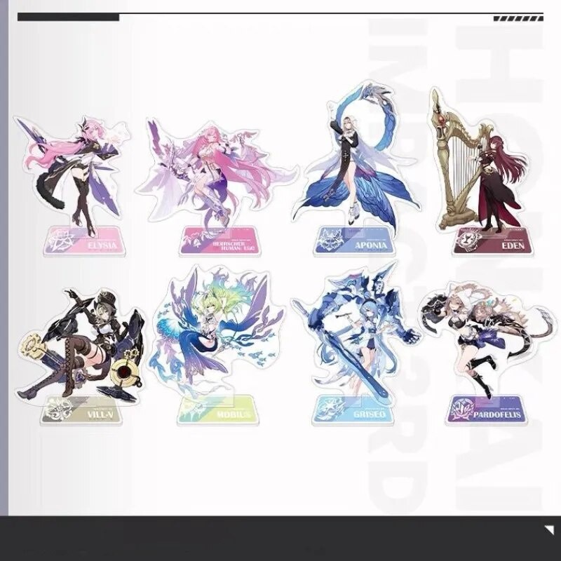 Mô hình Standee Anime Elysia Honkai Impact3 Acrylic nhân vật Anh Kiệt Trục Hỏa  - zenda