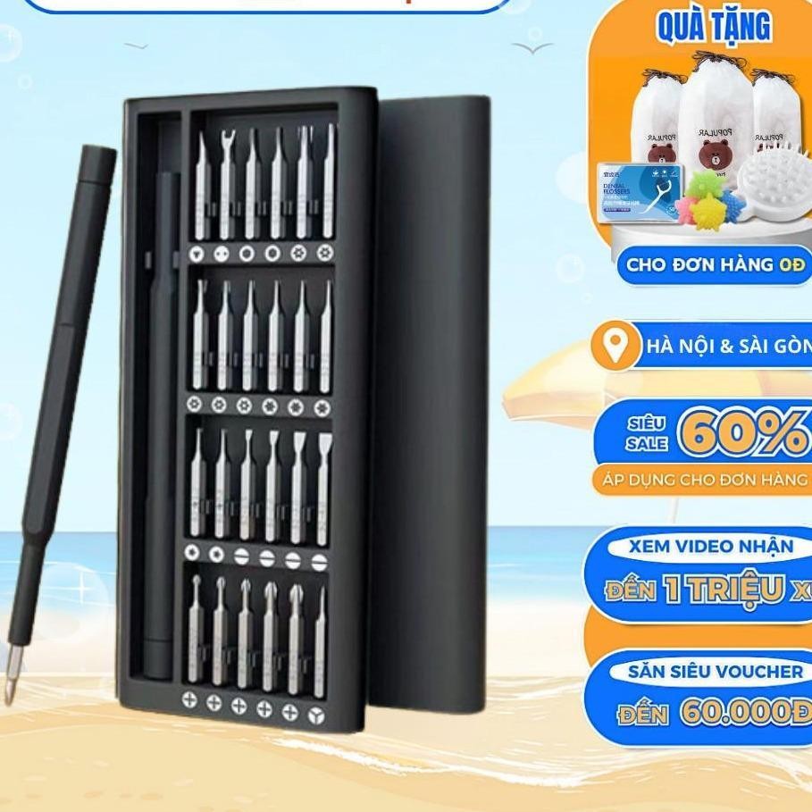 Bộ Tua Vít Đa Năng, Bộ Tô Vít Đa Năng Mini 24 Đầu Nhỏ Sửa Điện Thoại, Mở Laptop, Mắt Kính, Đồng Hồ