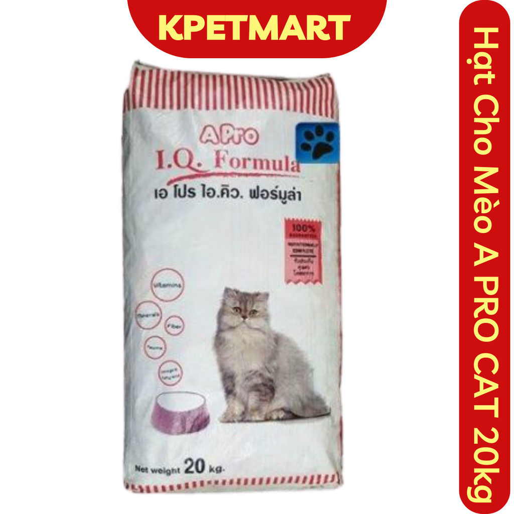 <20kg> Thức Ăn Mèo APRO CAT  IQ Formula Bao 20kg – Giải Pháp Dinh Dưỡng Cho Mèo Nhà Bạn - Hạt Cho Mè
