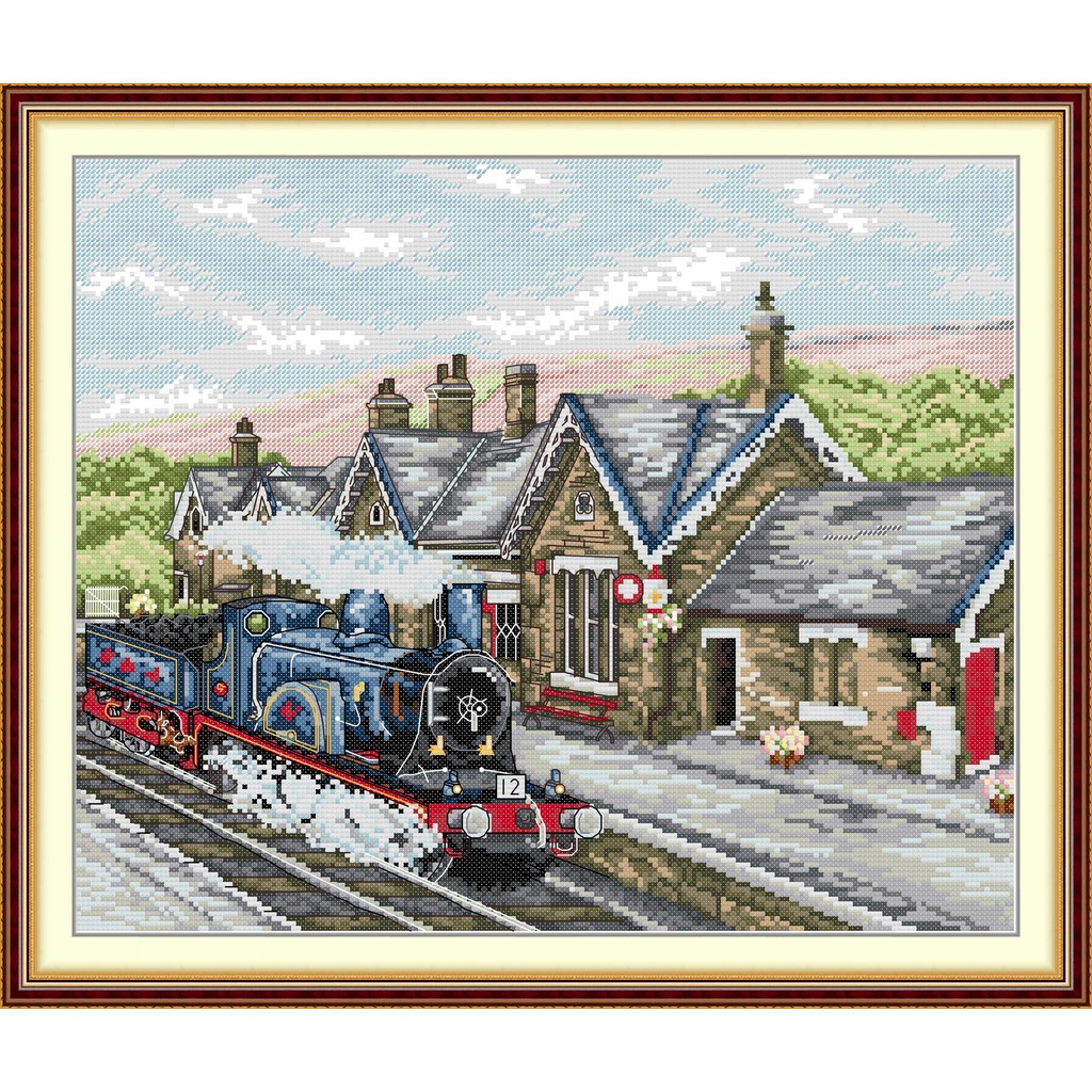 Joy Sunday Cross Stitch DMC Bộ thêu hoa văn may vá Bộ dụng cụ khâu-Station