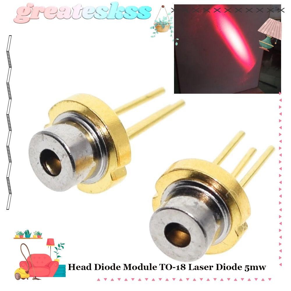 Greateskss 1 / 2 / 5 / 10 Đầu Laser Đỏ 5mw Công Suất Cao 650nm 2.2V TO-18 Diode Laser