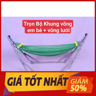 💫ƯU ĐÃI_Bộ khung kèm võng em bé chính hãng Duy Phương giá tốt, khung võng xếp em bé, võng lưới 2 lớp cao cấp_HCM