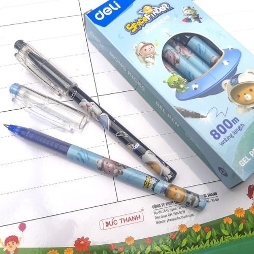 COMBO 5 Bút bi nước mực Gel Deli G31 Space Finder Ngòi 0.5mm Đặc ruột nhiều mực
