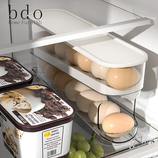 Bdo trứng thùng trượt tủ lạnh cửa bên hộp bảo quản hai lớp trứng tự động con lăn nhà bếp hộ gia đình...