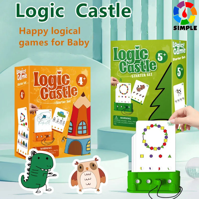 Logic Castle Starter Set with Activity game cards Educational Smart Logic Board Game
