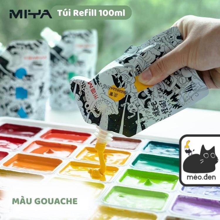 Màu Gouache Miya Himi Dạng Túi Refill 100ml - Hoạ cụ Hakuart