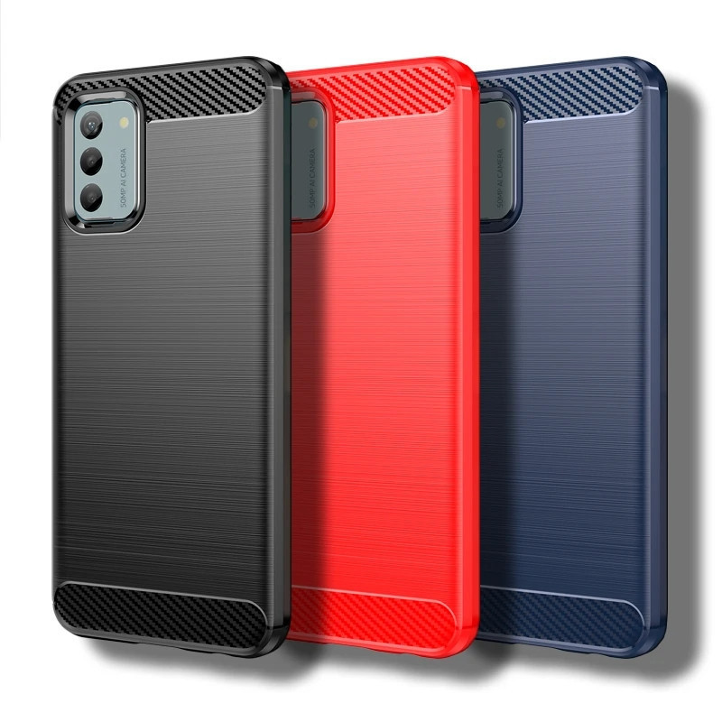 Dành Cho Nokia G22 Ốp Lưng Cho Nokia G22 4G Vỏ 6.5 inch Sợi Carbon Chống Sốc Ốp Lưng Silicon Cho Nok