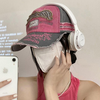 Hàn Quốc Hồng Retro Mũ Bóng Chày Nữ Đạt Đỉnh Mũ Thời Trang Mùa Hè