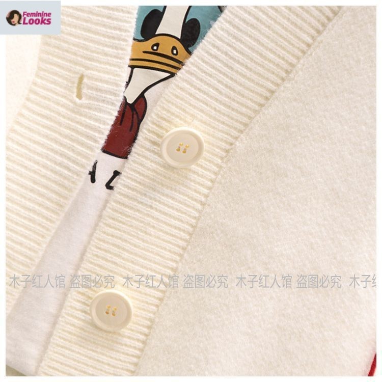 Áo Khoác cardigan Dệt Kim Tay Dài Dáng Rộng Phong Cách Hàn Quốc