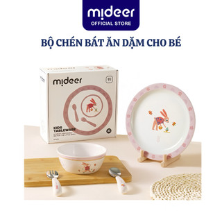 Bộ chén bát ăn dặm kèm thìa cho bé Mideer Kids Tableware