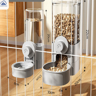 Chongtaoqi Treo bình đựng nước cho thú cưng Mèo chó uống nước Treo lồng chậu chó Bát mèo Tự động cho ăn