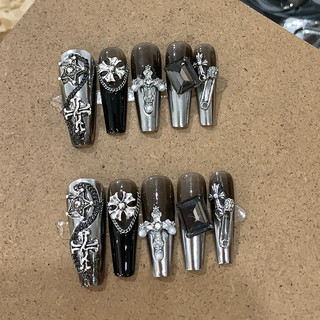 Đùi Tóc Thô  Handmade Đeo Móng Tay Y2g Hot Girl Nail Patch Làm Móng Tay Bán Buôn Đầu Móng Tay
