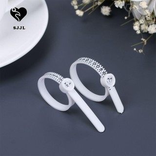 Nhẫn Sizer Di Động Có Thể Tái Sử Dụng Vòng Đo Vòng Thước Ngón Tay Kích Thước Máy Kiểm Tra Với Kính lúp Kích Thước Ngón Tay Cuộn Dây