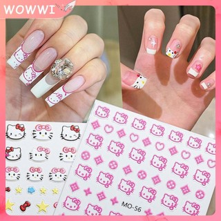 Hellokitty Nail Art Sticker / Phim hoạt hình KT Cat Nail Sticker / Phim hoạt hình dễ thương Pet Hello Kitty Dập nổi Miếng dán làm móng tay Trang trí móng tay