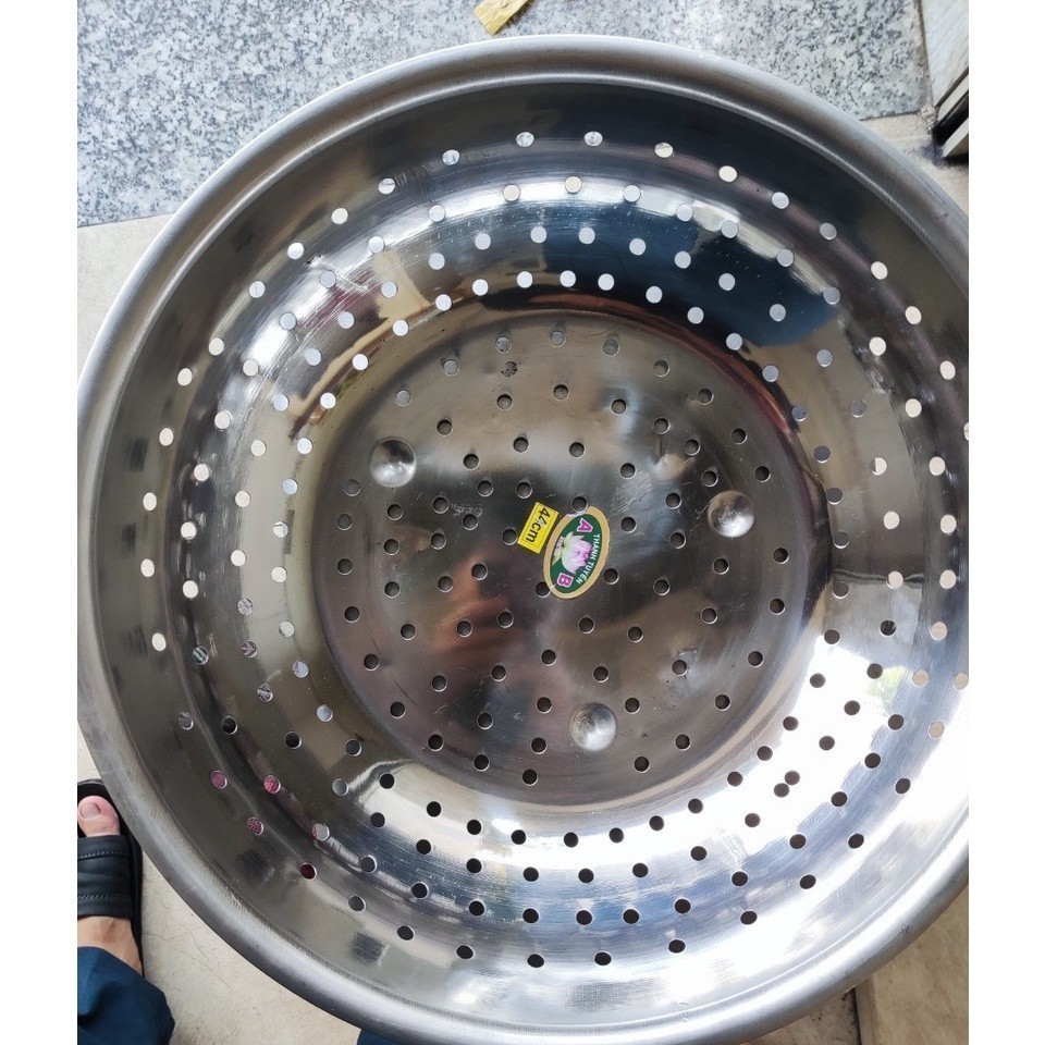 Rổ Inox Lỗ Lớn Dày Size 30cm-38cm