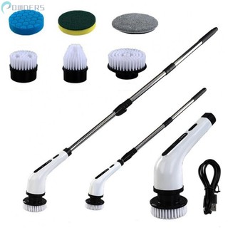 ⭐ READY STOCK ⭐-New In May-Electric Scrubber Brush Heads Cordless Electric Scrubber With 8 Replaceable[Overseas Products]【POWDERS-VN】
