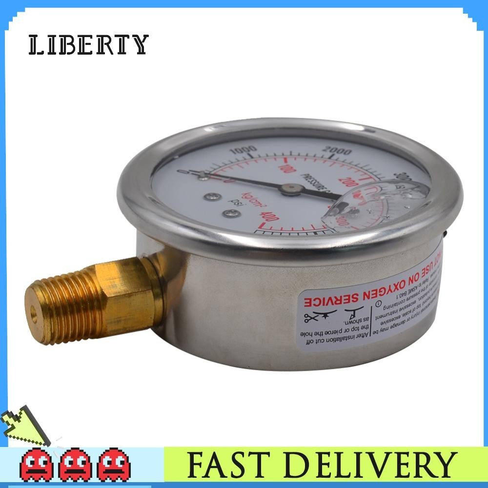 Đồng hồ đo áp suất dầu 0-5000PSI Đồng hồ đo áp suất dầu thủy lực Phụ kiện ô tô
