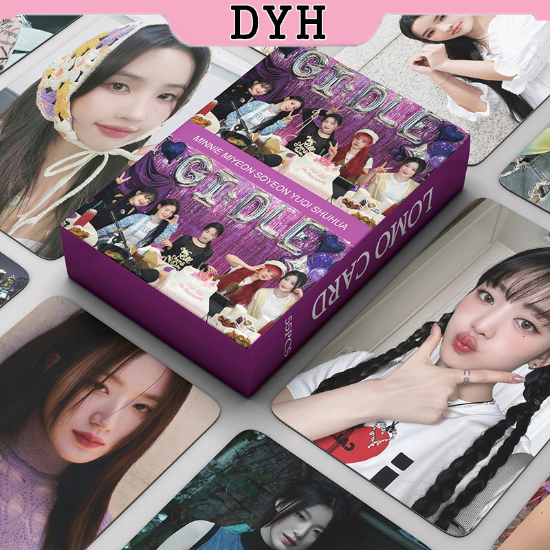 (G)I-DLE LOMO Card Set 55 Tấm Thẻ Ảnh 6th anniversary Hình Nhóm Nhạc KPOP